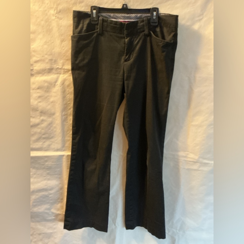 GAP Black Curvy Fit Pants with Pinstripe Waistband Accent
